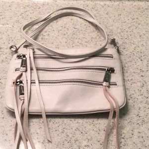 Rebecca Minkoff three zip rocker crossbody grey